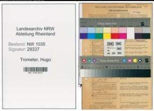Entnazifizierung Hugo Trometer , geb. 09.08.1903 (Klempner)