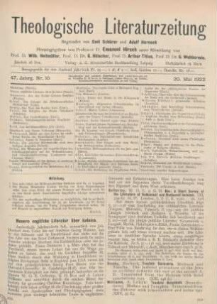 210-211 [Rezension] Oesterley, W. O. E., A Short Survey of Literature of Rabbinical and Mediaeval Judaism