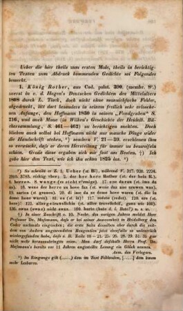 Deutsche Gedichte des zwölften Jahrhunderts und der nächstverwandten Zeit, 2. Kunic Rother : aus der Heidelberger Handschrift