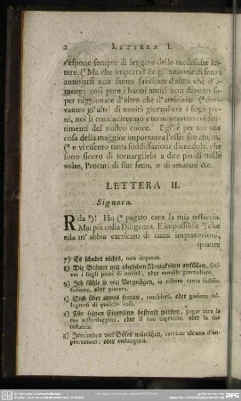 Lettera II. Signora
