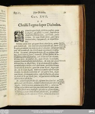 Cap. XVII. De Christi Regno super Diabolos.