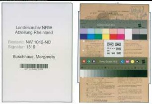 Entnazifizierung Margarete Buschhaus , geb. 19.08.1917 (Sparkassenangest.)