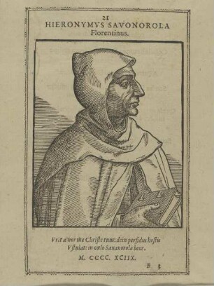 Bildnis des Hieronymvs Savonorola