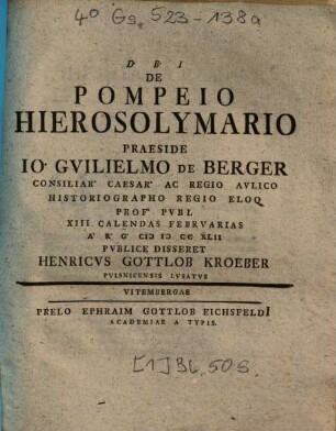 De Pompeio Hierosolymario