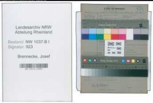 Entnazifizierung Josef Brennecke , geb. 19.09.1906 (Lagerverwalter)