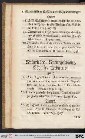 Naturlehre, Naturgeschichte, Chymie, Medicin [et]c.