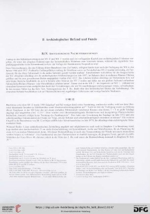 B. Archäologischer Befund und Funde