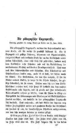 Die pädagogische Tagespresse