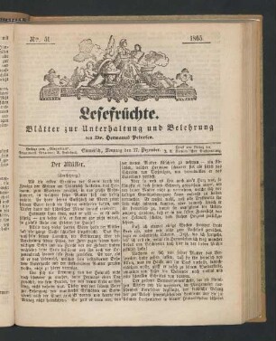 Lesefrüchte. 1867-1868