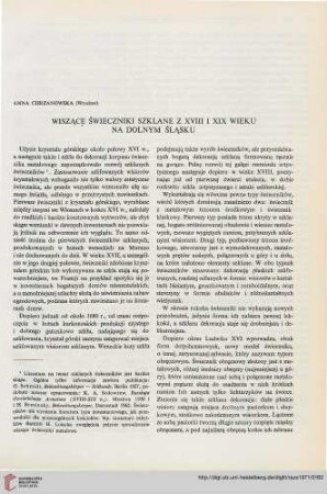 8: Wiszące świeczniki szklane z XVIII i XIX wieku na Dolnym Śląsku