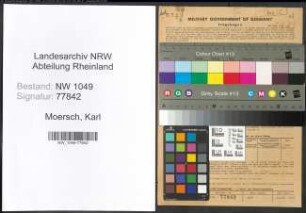 Entnazifizierung Karl Moersch , geb. 11.12.1903 (Feinmechaniker)