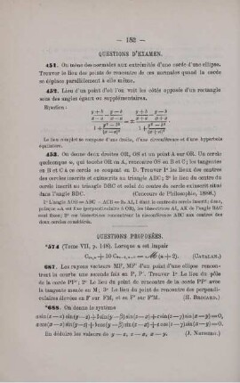 QUESTIONS PROPOSÉES.