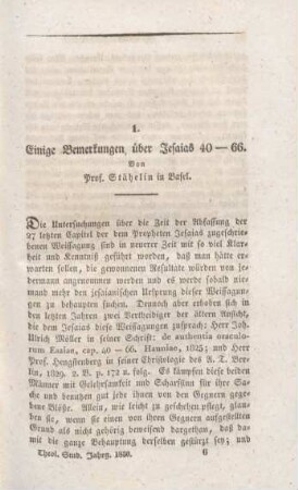81-95 Einige Bemerkungen über Jesajas 40-66