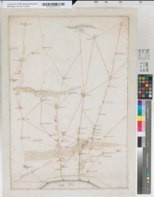 [Situationskarte des Straßen- und Wegenetzes zwischen Köln, Aachen und Prüm. Kopie von 3016]. F.F. 1769 [Franz Feldmüller]