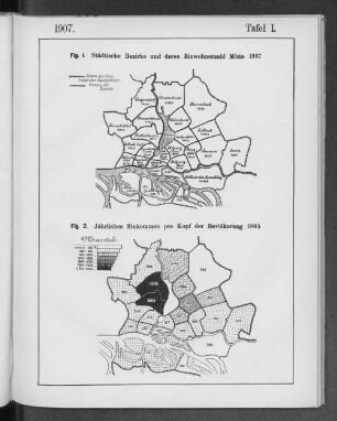 Tafel I. 1907. Fig. 2. Jährliches Einkommen pro Kopf der Bevölkerung 1905