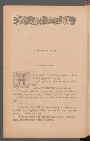 Capítulo XVIII - La gran noticia