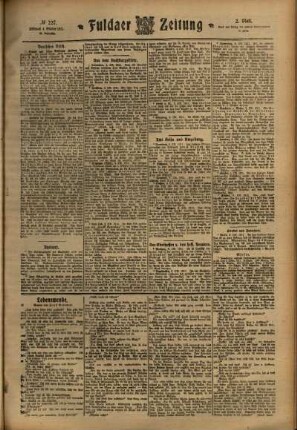 Zweite Ausgabe vom Mittwoch, den 04. Oktober 1911.