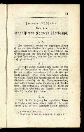 Zweyter Abschnitt. Von den organisirten Körpern überhaupt