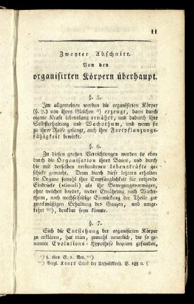 Zweyter Abschnitt. Von den organisirten Körpern überhaupt