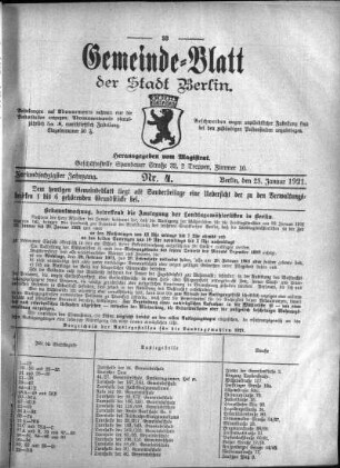 1921,4: Nr. 4, 23. Januar 1921