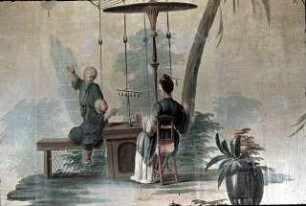 Tapeten mit Szenen aus dem chinesischen Familienleben