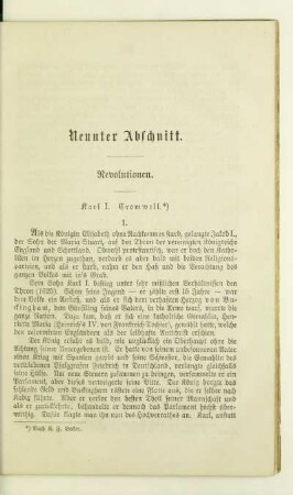 Neunter Abschnitt. Revolutionen