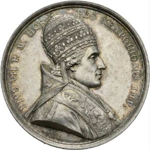 Medaille auf die Anwesenheit von Papst Pius VII. in Paris 1804