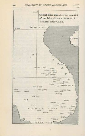 Sketch map showing the position of the Mon-Annam dialects of Eastern Indo-China