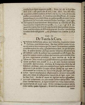 Cap. III. De Tutela & Cura.
