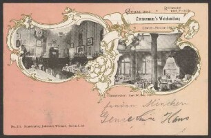 Ansichtskarte "Zimmermann's Weinhandlung", Lindenstraße 105