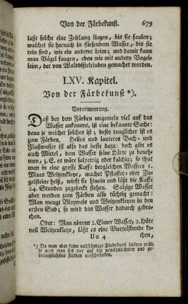 LXV. Kapitel. Von der Färbekunst.