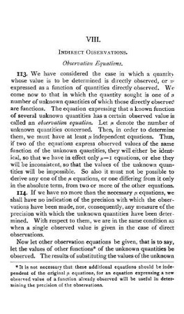 VIII. Indirect Oberservations.