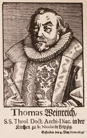 Bildnis des Theologen in Leipzig Thomas Weinreich