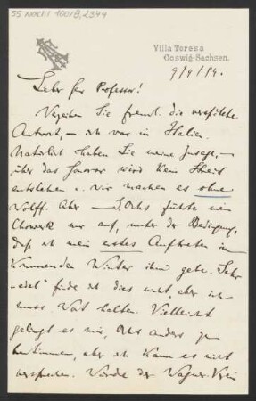 Brief an Karl Klindworth : 09.04.1894