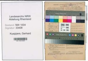 Entnazifizierung Gerhard Kueppers , geb. 05.09.1896 (Maurer)