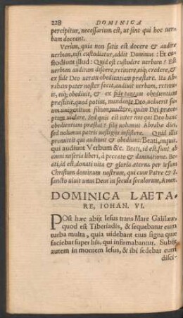 Dominica Laetare ...