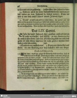 Das LIX Capitel
