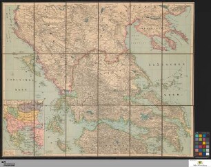 F. Handtke's Specialkarte der Türkisch-Griechischen Grenzgebiete : mit einer Übersichtskarte der Balkanhalbinsel