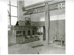 Billing, Hermann; St. Louis (Missouri, USA); Weltausstellung 1904, Raum Prof. Billing (Musikraum) - Innenansicht (Perspektive)