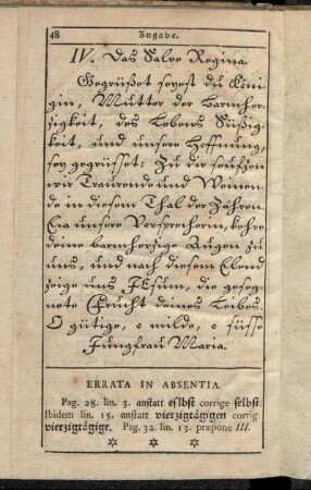 Errata In Absentia.