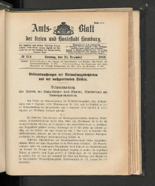 No. 314, 24. Dezember 1916