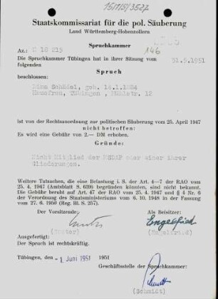 Schädel, Lina