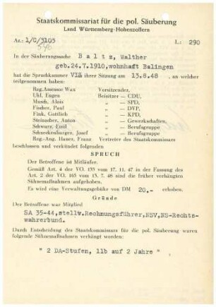 Baltz, Walther