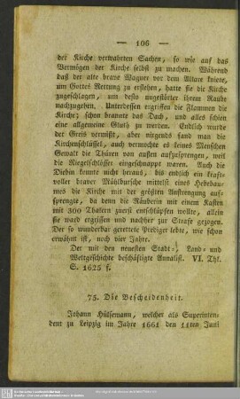 75. Die Bescheidenheit