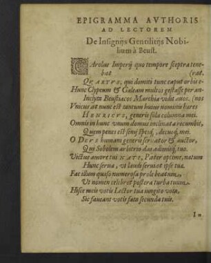 Epigramma authoris ad lectorem