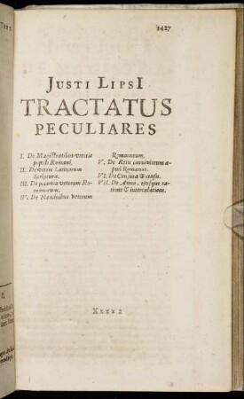 Tractatus Peculiares.