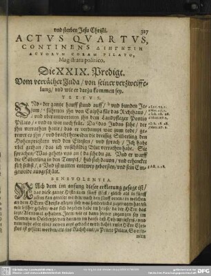 Actus Quartus, Continens Diēgēsin Actorum Coram Pilato, Magistratu politico
