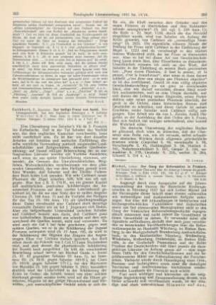 355-356 [Rezension] Cuthbert Father, Der heilige Franz von Assisi