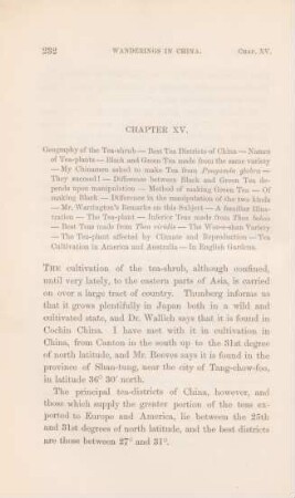 Chapter XV. Geography of the tea-shrub - Best tea districts of China. - Names of ...