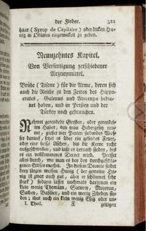 Neunzehntes Kapitel. Von Verfertigung verschiedener Arzneymittel.